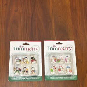 Trim Merry Miniature Snowman Ornaments